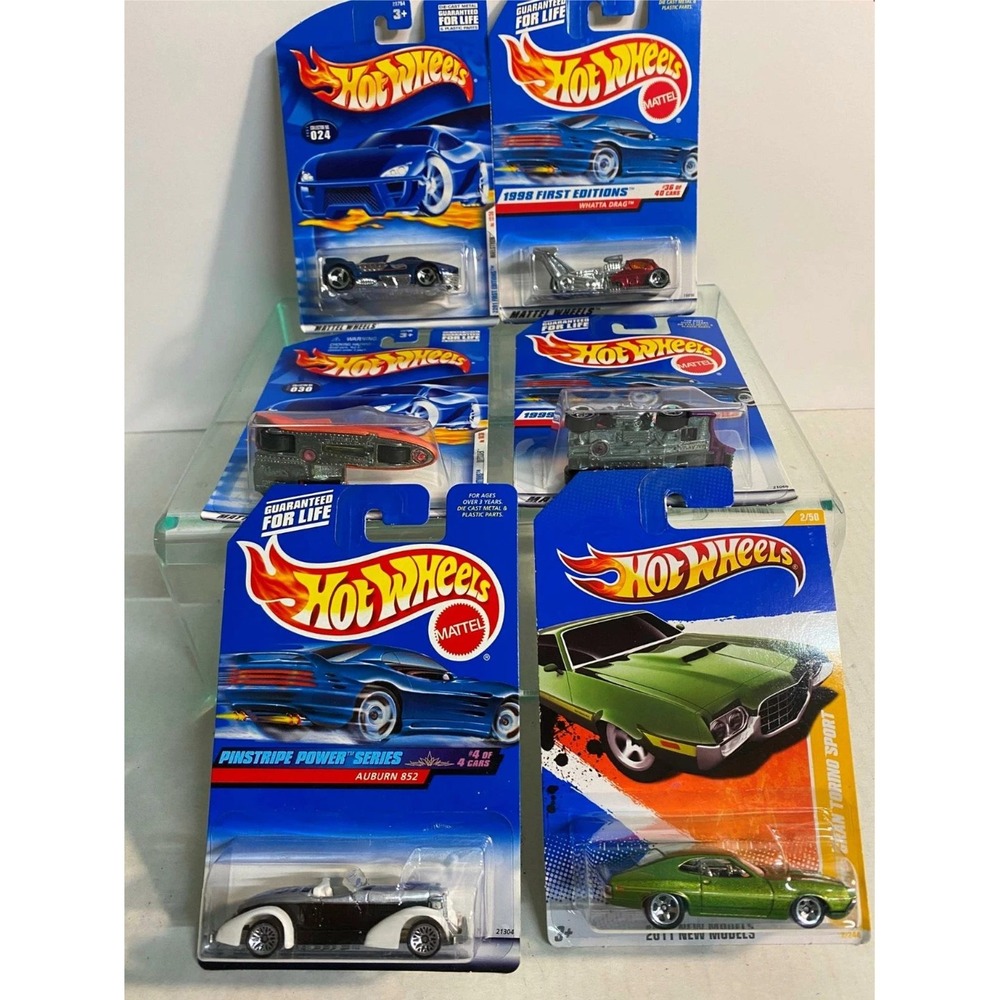 Hot Wheels , 6 First Editions Auburn 852 72 Ford Gran Torino Sport Maelstrom